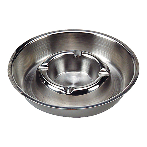 Cendrier inox 18/8 - 16 cm